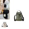 Simple Color Blocked Women Casual Drawstring Water Bottle Bag For Daily Use