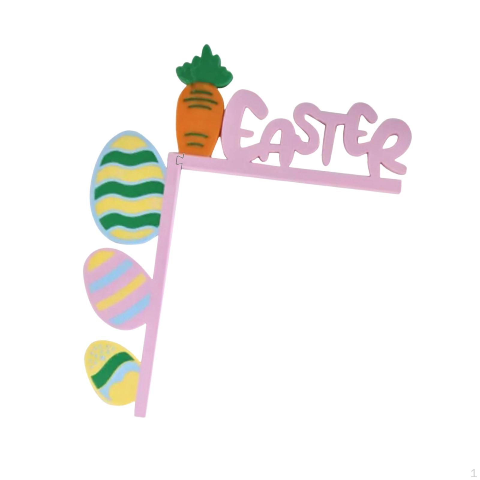 

Corner Made of Wood for The Door with Easter Design Decoration рожевий