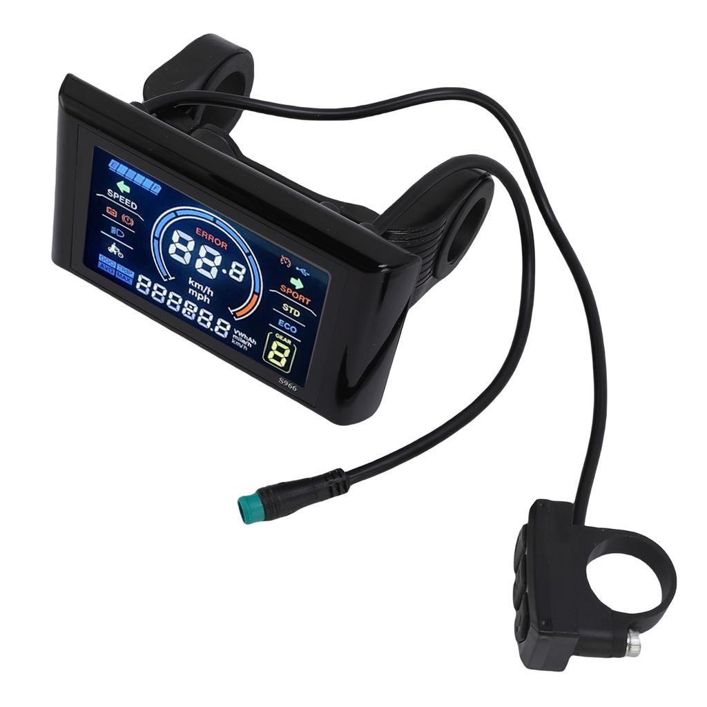 Electric Bike LCD Display Meter Smart Electric Scooter Colorful Display Control Panel with 5 Core Waterproofing