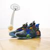 Anta Kids Asymmetric 2 Comfortable Daily Non-Slip Wear-Resistant Mid-Top Basketball Shoes Kids Basketball Shoes Black Gray Orange 312321102-4