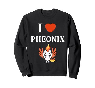 Humor Fênix Animais Simples Pássaro de Fogo eu amo Fênix Moletom