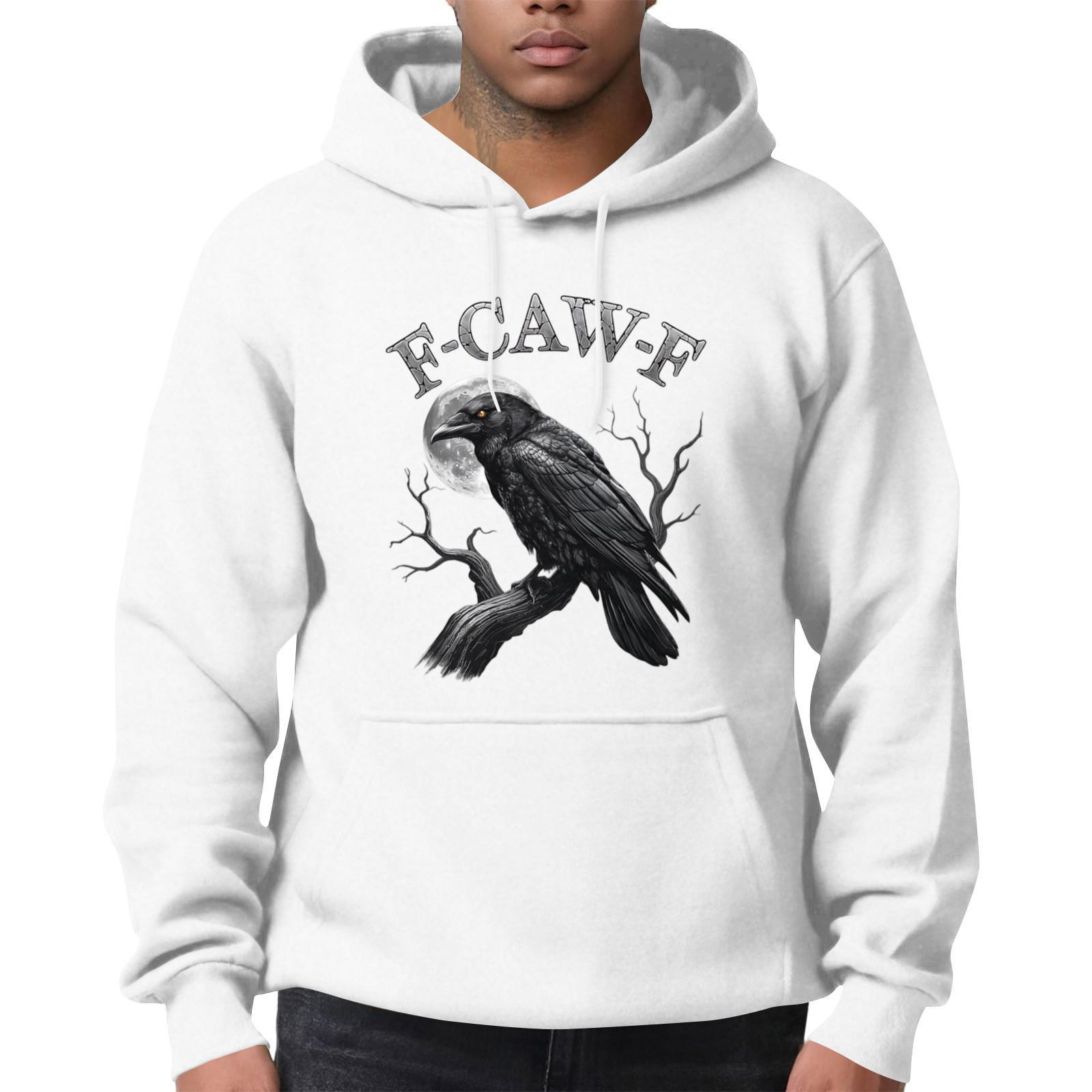 

Мужская модная повседневная толстовка с длинным рукавом, однотонная, с капюшоном XL белый