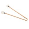 2Pcs Drum Mallet Felt Head Wooden Handle Non Slip Instrument Accessory Set Kit for PlayingBlack