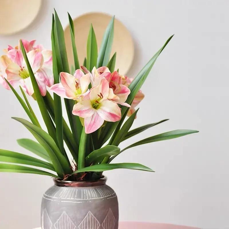 Study Decorative Artificial Clivia Leaves Plants Fake Flower Bedroom Decoration Simulated Cymbidium Leaf Green Plant Floral