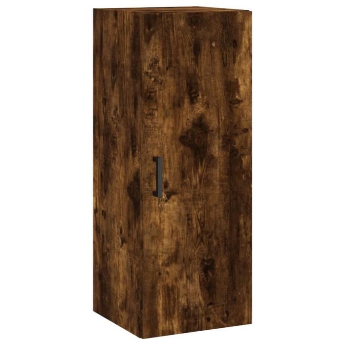 VidaXL Armoire murale chêne fumé 34,5x34x90 cm 828857