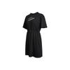 Ropa Deportiva GX Casual Transpirable Estampado de Letras Cuello Redondo Manga Corta Vestido Mujer Vestido Negro DD5783-010