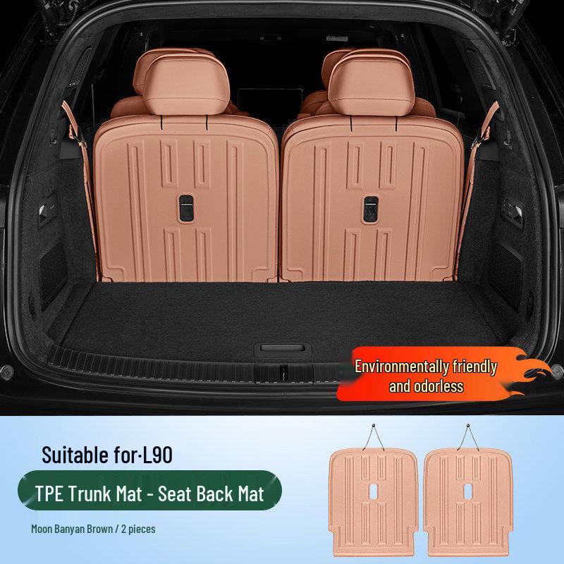 L90 Full Coverage TPE Trunk Mat & Backrest Foot Mats - Car Interior Accessories.