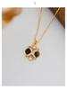 Retro Tiger Eye Shell Bead Necklace: Women's Versatile, High-End, Unique Fashion with Zircon Clavicle Chain