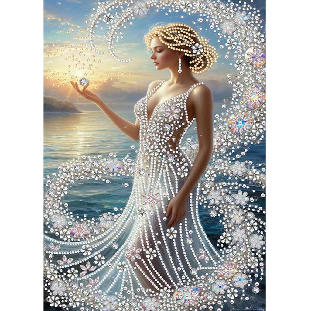 Girl 5D DIY Diamond Art Painting Kits for Home Wall Decor DIY Gem Art Diamond Painting Kits Diamond Dots Gem Art 11.81x15.75in
