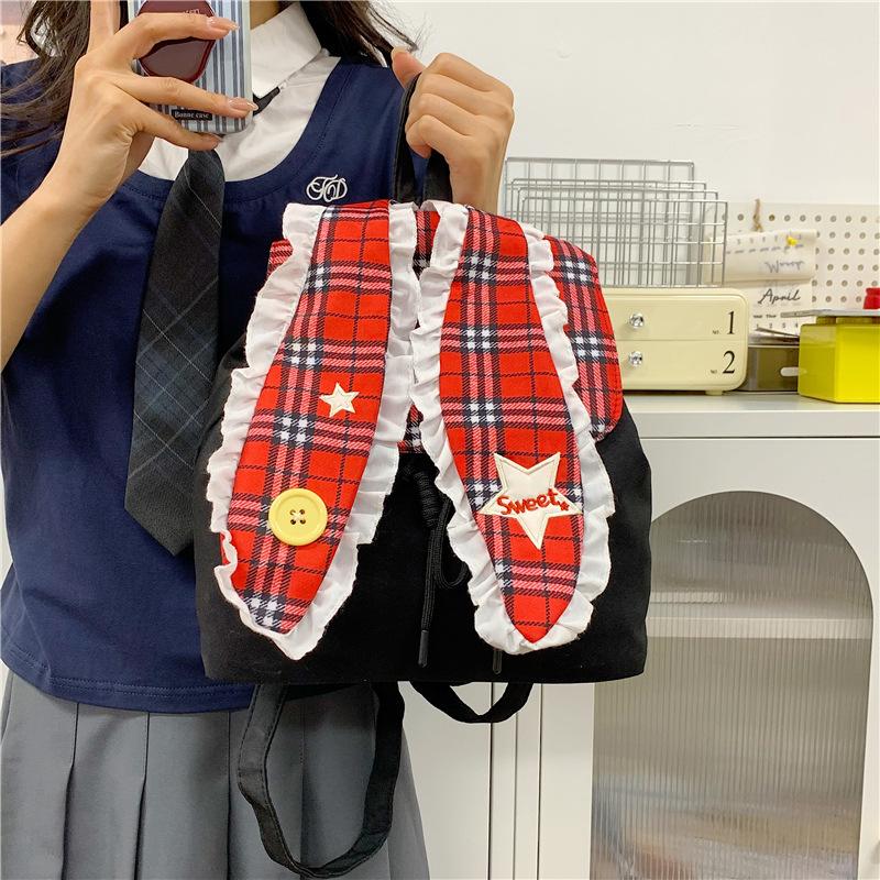 Schoolbag New Large Capacity Cute Niche Design College Backpack Campus 1011 Trend Girl Heart Travel Backpack
