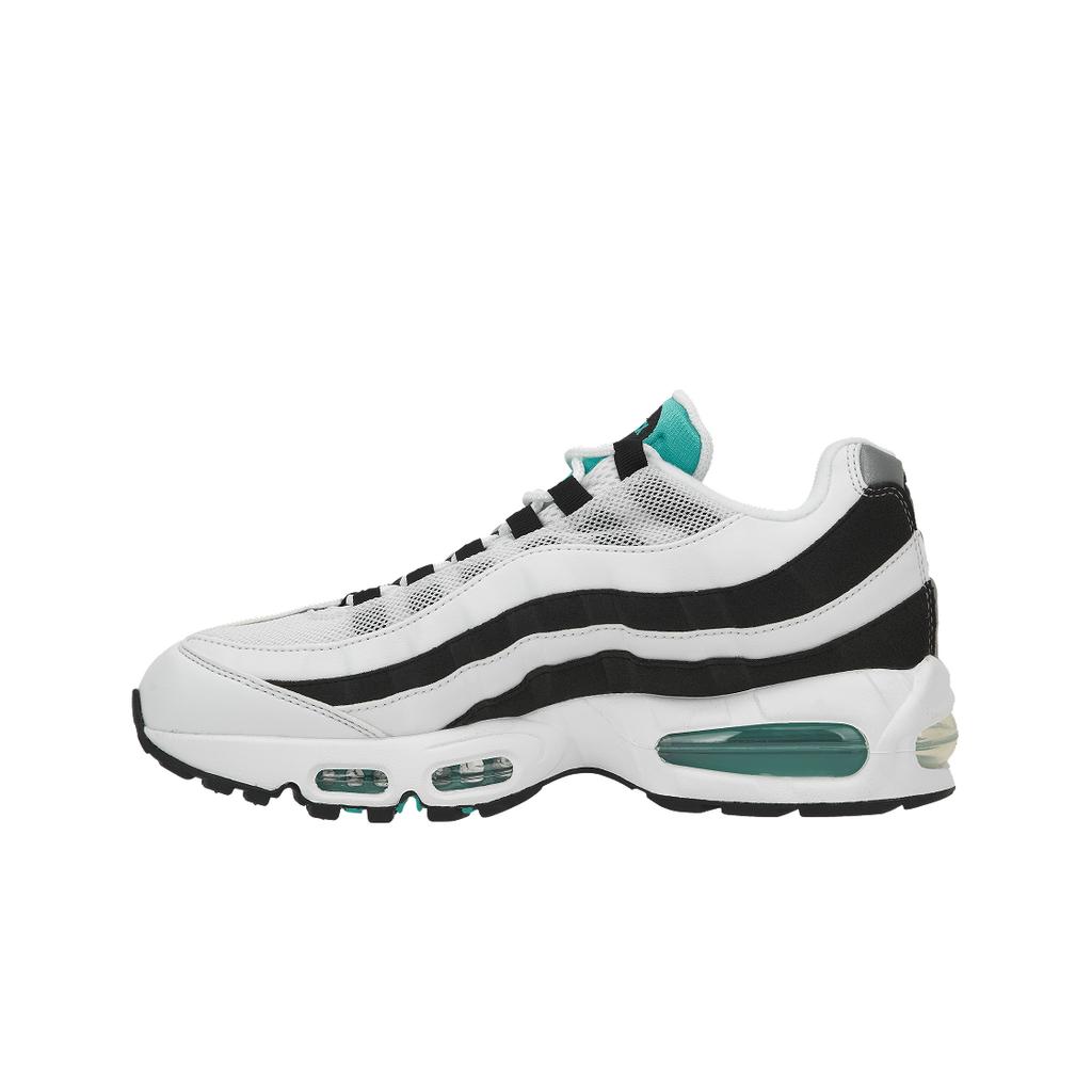 Nike Air Max 95 OG Bordure Noire 2025 Baskets Homme Blanc Hyper-Jade Argent Métallisé IM7409-100