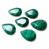 Natural Malachite Faceted Pear Gemstone, Teardrop Calibrated Loose Stone for Jewelry Making