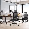 SONGMICS Ergonomic Office and Desk Chair with Lumbar Support, Swivel Computer Chair with Adjustable Headrest and Armrests, Rocker Function