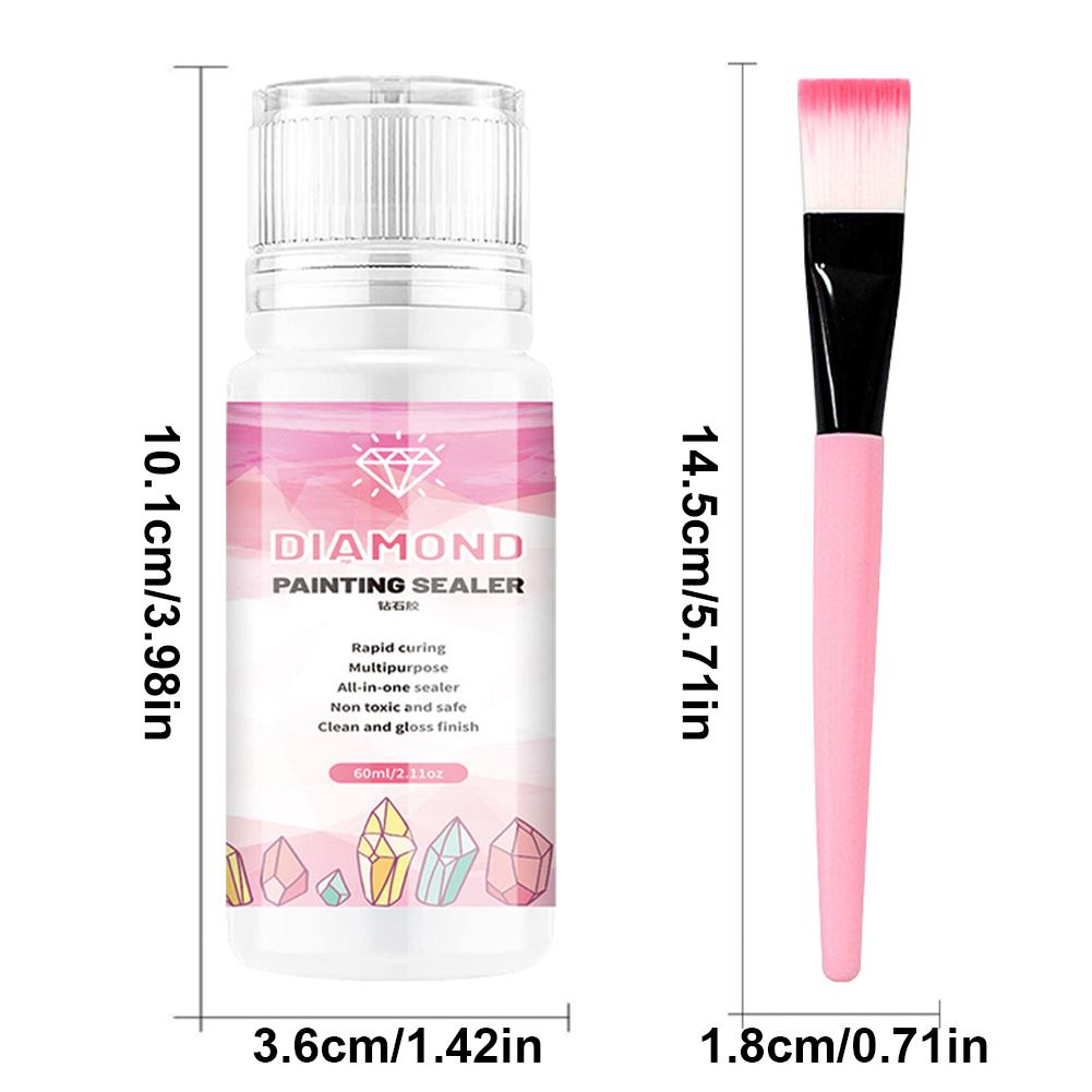 60-240ML 5D Rhinestone Art Glue Permanent Hold Shine Shine Effect Puzzle Sealer Sticky Diamond Embroidery Mosaic Glue Gel Access