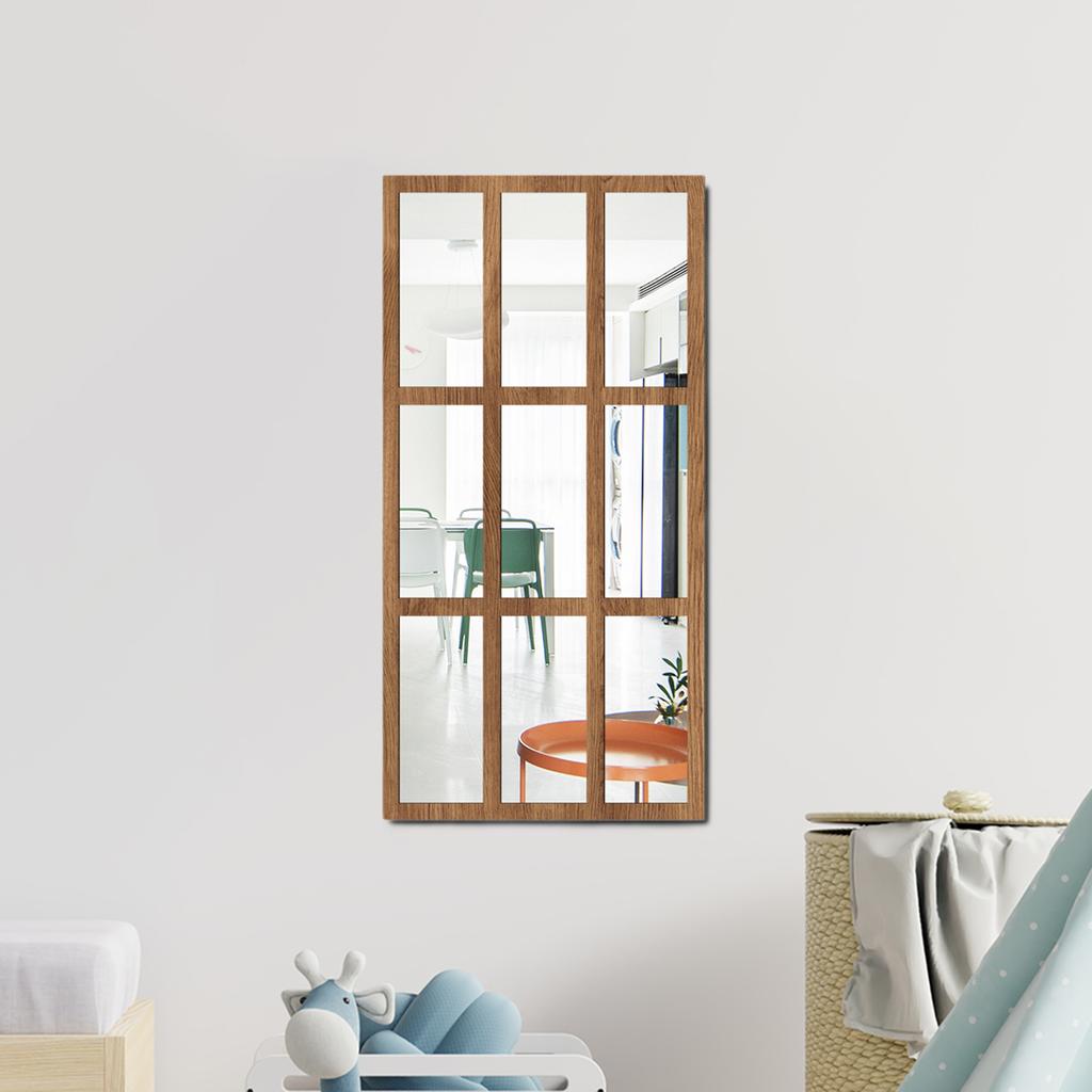 Decorative Wall Mirror Minimalist Imitation Window Wall Mirror Wall Decor for Living Room Farmhouse Bathroom Kitchen Bedroom