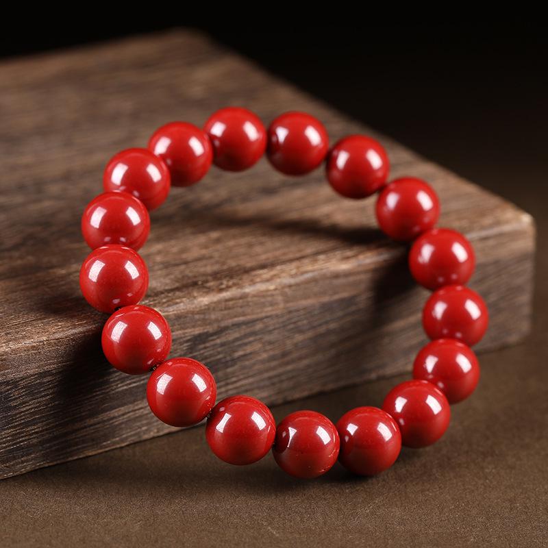 Mingwang Jewelry Natural Purple Goldstone Zodiac Bracelet 6mm (30 beads)