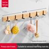 Foldable Wooden Coat Rack: Invisible Wall-Mounted Hooks for Living Room and Behind-Door Use