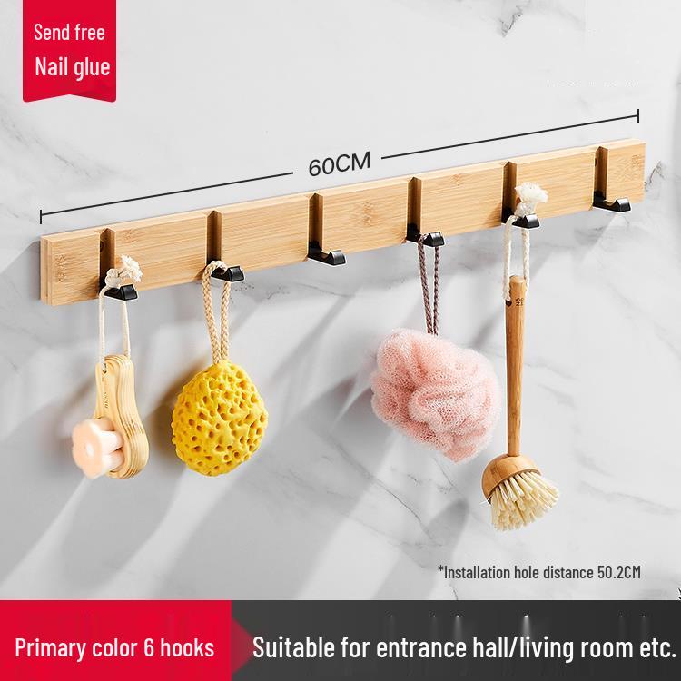 Foldable Wooden Coat Rack: Invisible Wall-Mounted Hooks for Living Room and Behind-Door Use