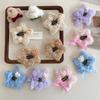 Sweet KT Cat Plaid Bow Plush Hair Clip - Cute Autumn/Winter Accessory