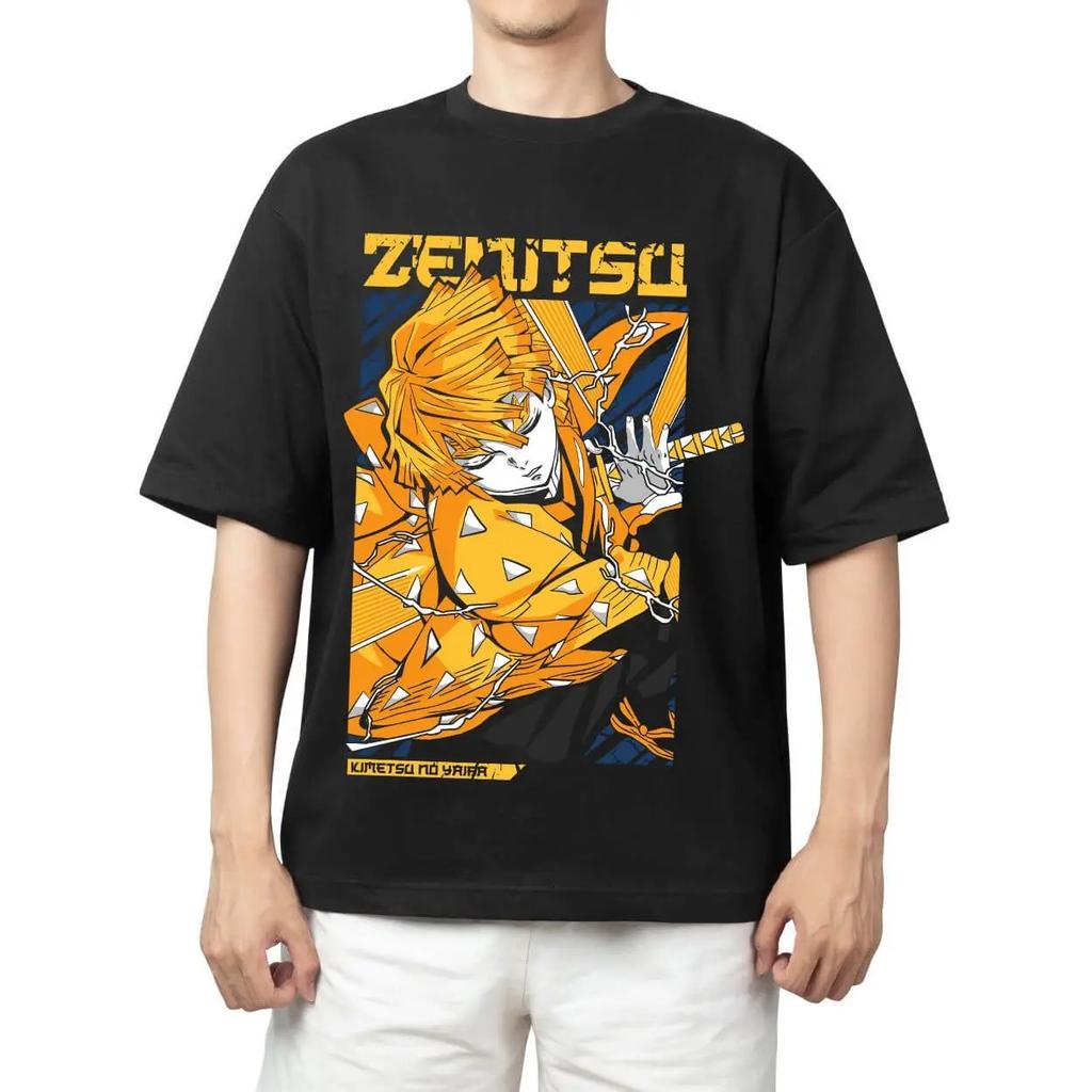 Demon Slayer Nezuko Kamado Anime Comfortable Fashion Vintage Double-Sided Band Graphic Print Women And Men T-shirts