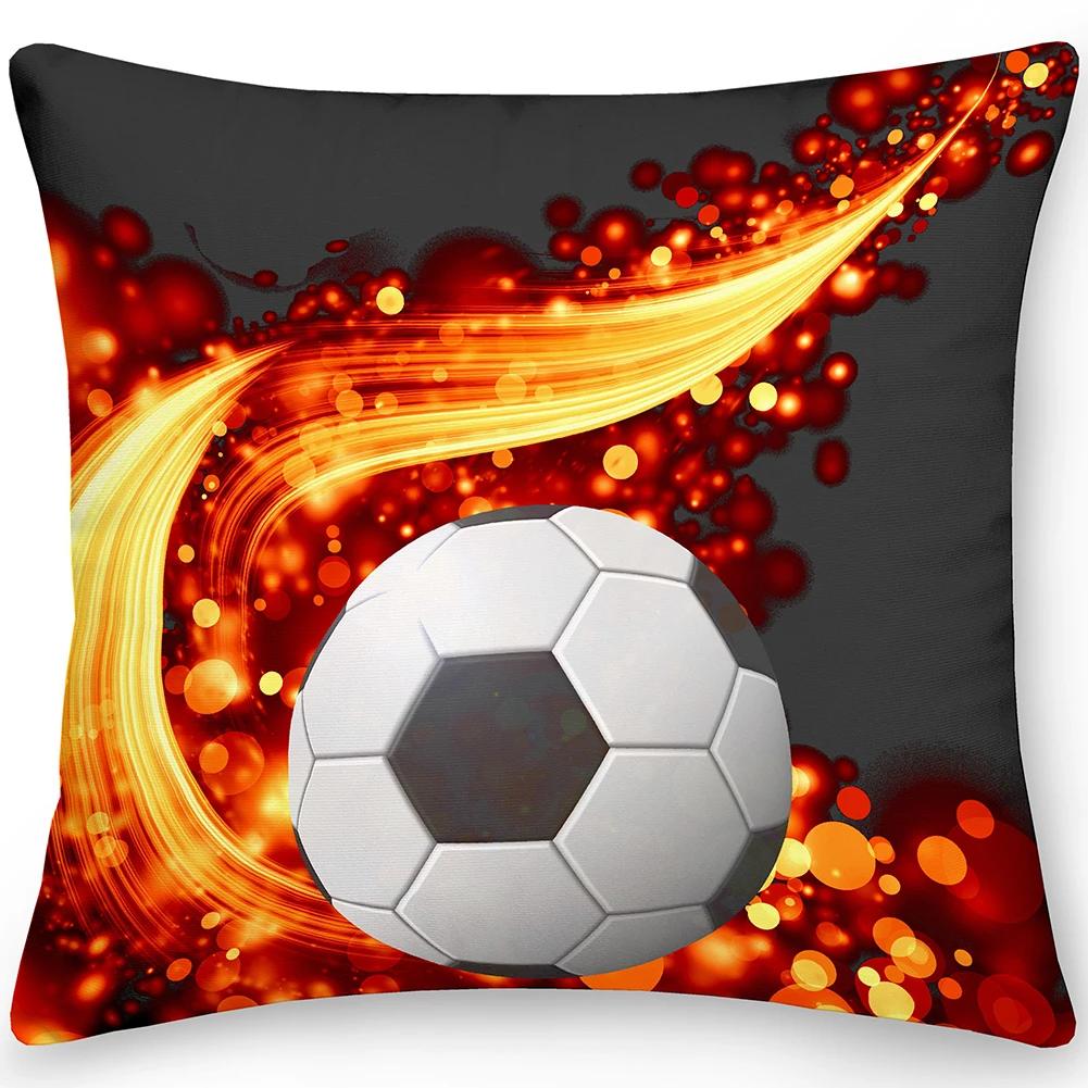 Pillow Football Basketball Office Sofa  Home Decor Double Sided  Cover Square Cushion