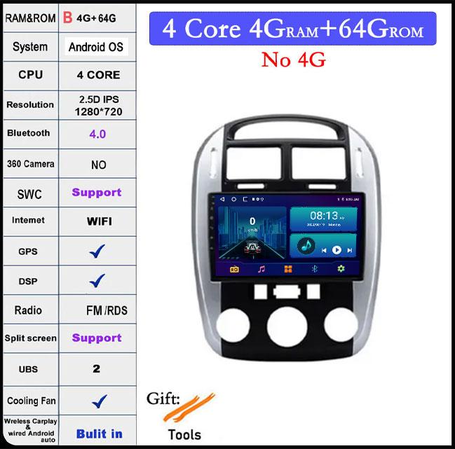 9 Lnch Android 14 For KIA Cerato 1 LD 2017-2020 Touch Screen Car Automotive Multimedia 4G+WIFI DSP Bluetooth Stereo Auto Rideo
