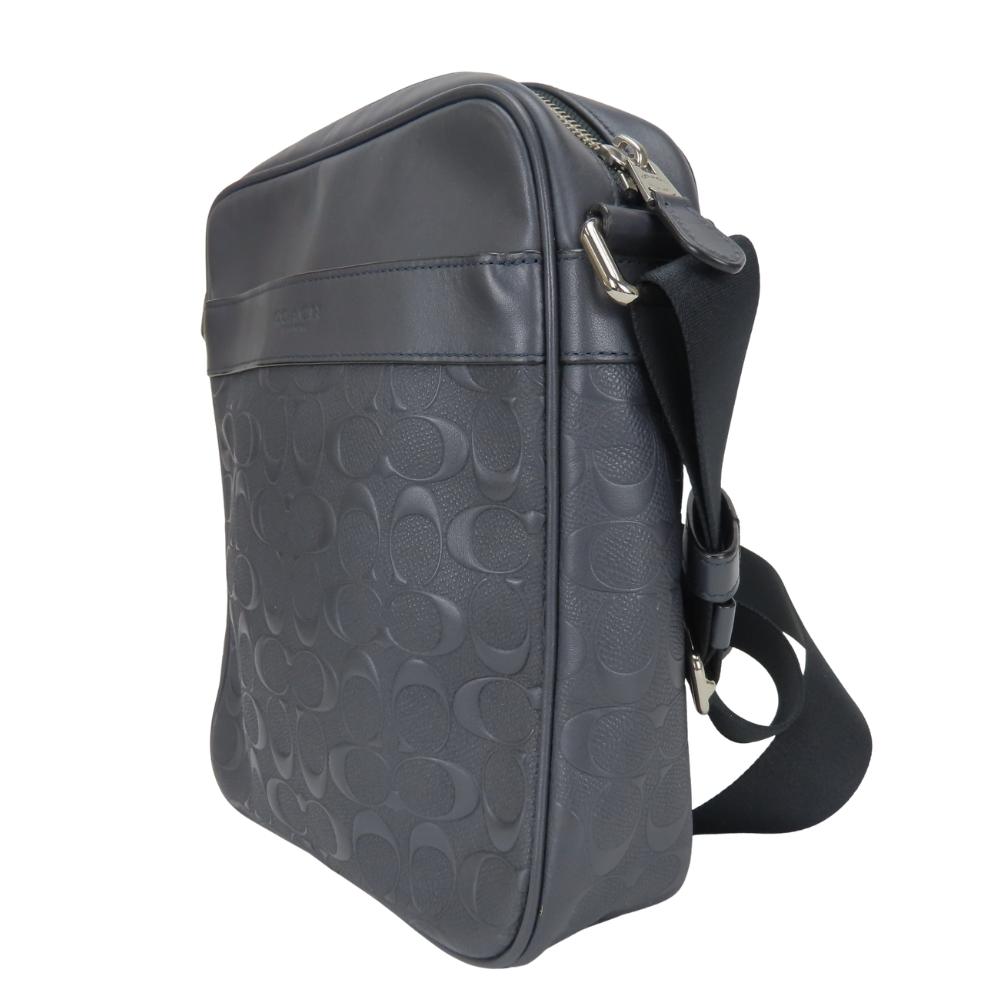 Used COACH Shoulder Bag Signature F11741 Leather Midnight Navy Black