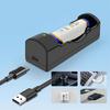 Portable Type C Interface Charging Adapter 1-Slot Charger Supports Multiple Lithium Battery Types Including 18650