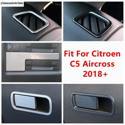 Světlo do světlometu / Třpytivý kryt schránky před spolujezdcem / Nerezové ozdobné díly krytu bočního výdechu vzduchu Pro Citroen C5 Aircross 2018 - 2024