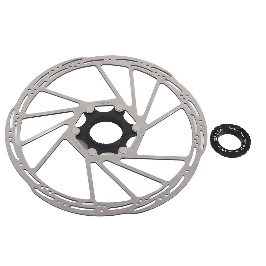 Bike Disc Brake Rotor 203mm Durable Rustproof Metal Hollowed Design 203mm Disc Brake Rotor Mountain Bike