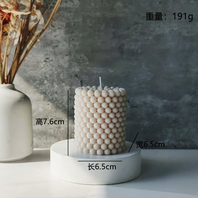 1Pc Handmade Bubble Soy Wax Candle - Nordic Geometric Ball Scented Candle, Home Decor Ambience Craft Gift