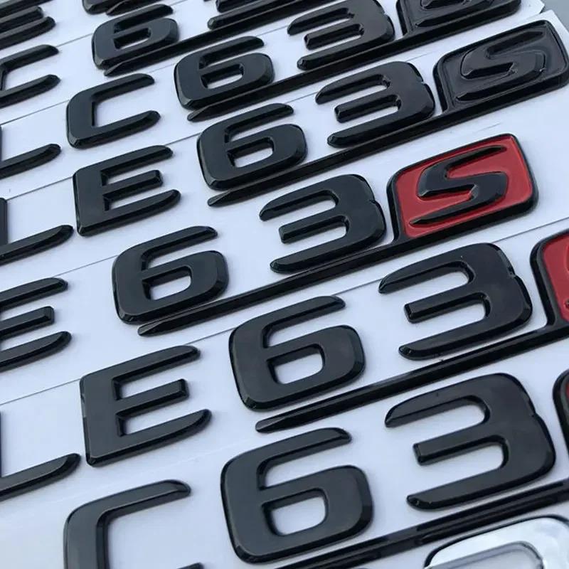 3D ABS for Mercedes-Benz A C E-Class C63S E63S GLC63S GLE63S A45 C63 Letter Car Sticker Modified Accessories Decorative Decal
