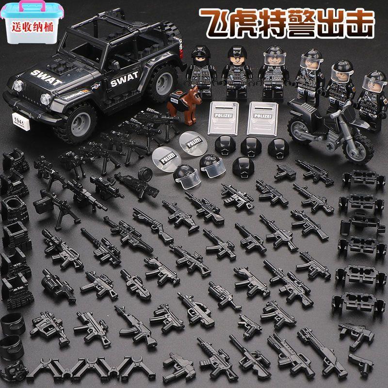 Compatible with Ghost SWAT Miniature Police Military Special Forces Boy Assembled Building Block Small