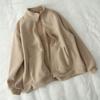 Coat for Women Cotton Plush Autumn Winter Thickened Fleece Sweatshirt Oversize Casual Zipper Coat jacket
