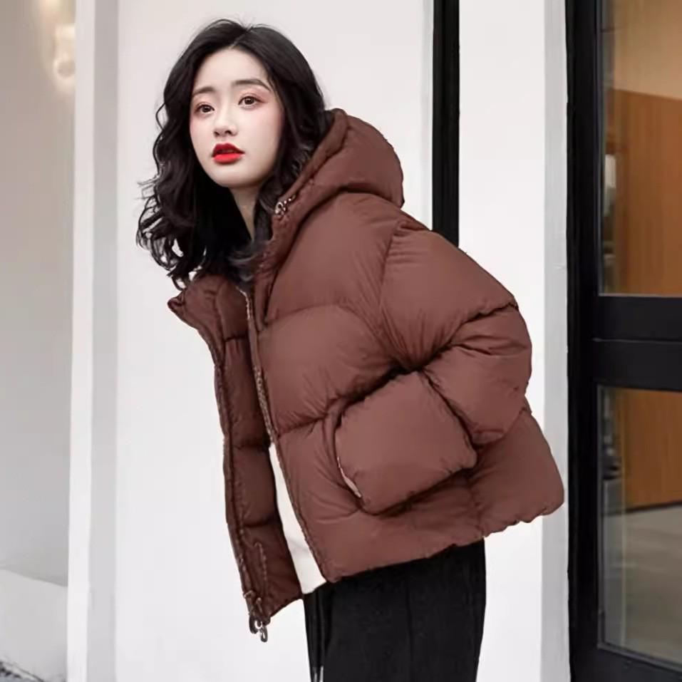 

Women s High-Quality Thick Duck Down Short Jacket - Fashionable Winter Style One Size (80-150 jin recommended) кавовий