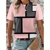 Comfortable Tee Crew Neck Short Sleeve Fashion Women's Simple Short Sleeve Crew Neck T-Shirt 3D Simple Color Printing Tops