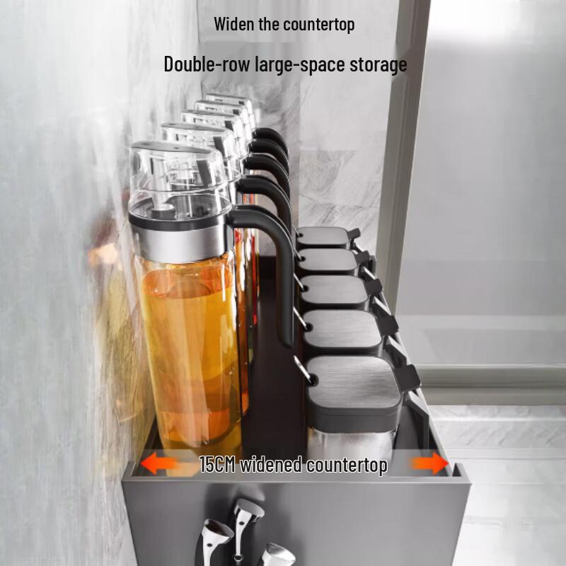 Multi-functional Wall-Mounted Kitchen Storage Rack