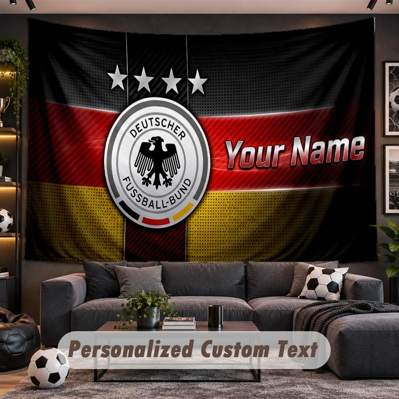 Germany national football team Personalized Tapestry Support Custom Name, Wall Art Home Decoration