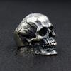 Retro Skull Large Ring For Men Zinc Alloy Color Punk Gothic Rock Hiphop Ring Handmade Designer Zircon Biker Accessories Unisex Gift