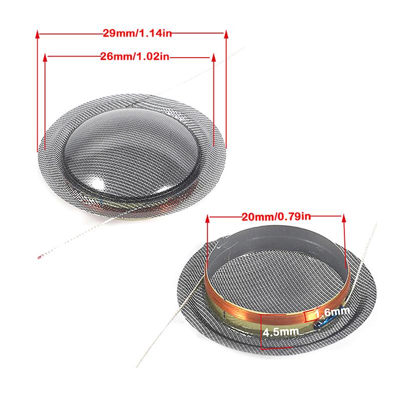 1Pcs  19Mm 25Mm Tweeter Voice Coil Silk Diaphragm Membrane Treble Speaker Repair Parts Accessories