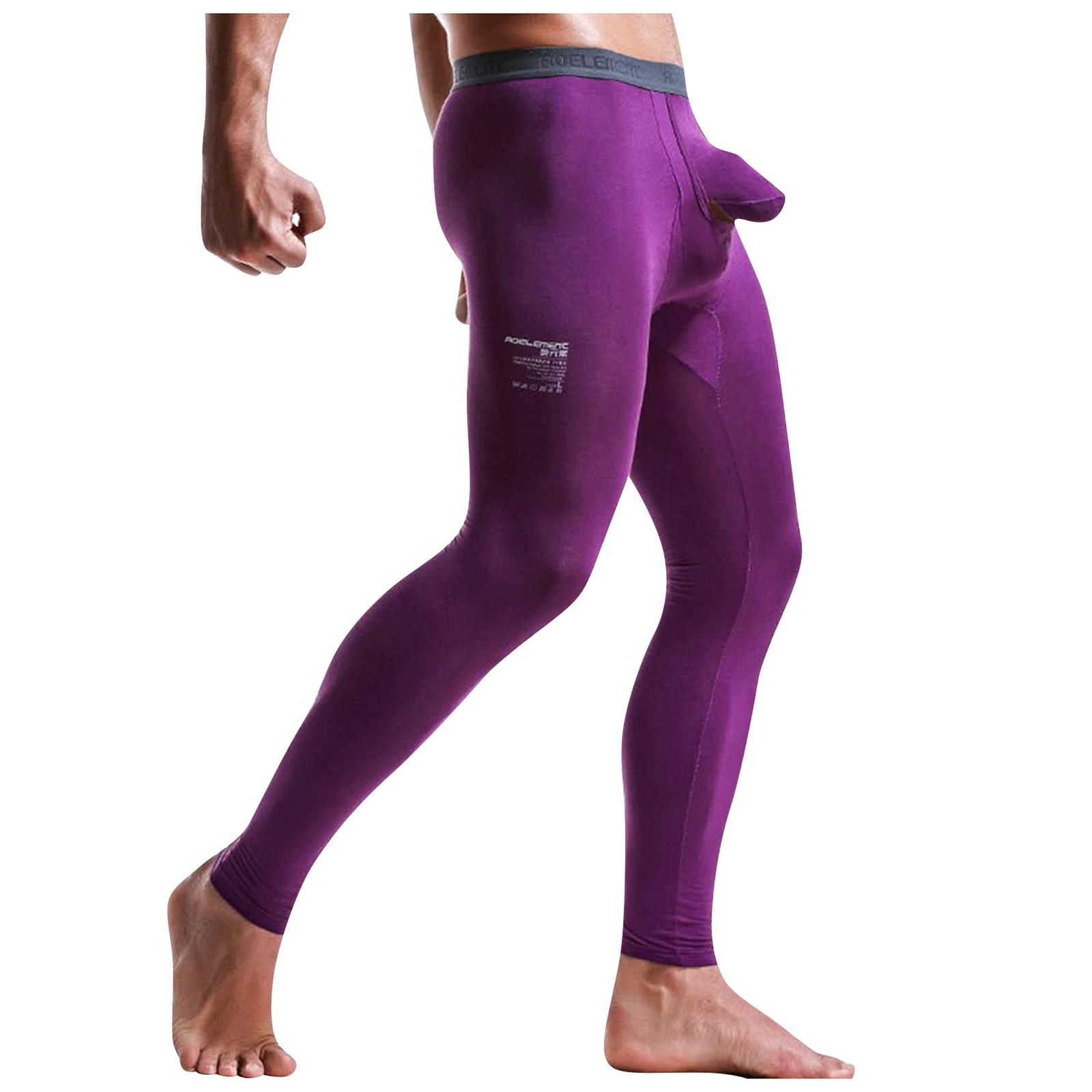 

(Счастливчик)Мужские длинные брюки с разделенными пулями, тонкие сексуальные тонкие теплые брюки XL фиолетовый