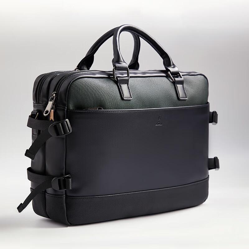 Мужская водонепроницаемая кожаная (PU) деловая сумка-портфель для ноутбука
