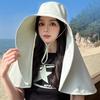 Wide-Brimmed Sunshade Sun Hat Full Face Sun Protection Neck Protection Cap Fashion Mask Hat  Travel