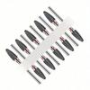 10pc/Set Ceramic Milling Cutter Nail Drill Bits Burr Gel Polish Remove Tools Cuticle Electric Manicure Files Kit Accessories