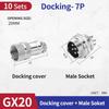 10Set GX20 Docking 2/3/4/5/6/7/8/9/10 Pin Male Female Butting Wire Cable Circular Aviation Socket Plug Panel Connector