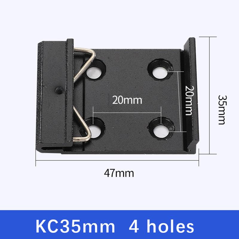 25MM 35MM 45MM Metal DIN Rail Fixed Clamp Clip Relay Mounting Buckle Simple Fixing Rack With Mounting Holes