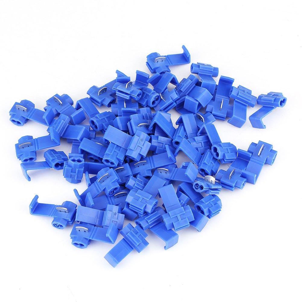 Crimp Terminals Set, Wire Connectors, Quick Splice Connectors, Blue Color, 50 Pieces Scotch Lock,
