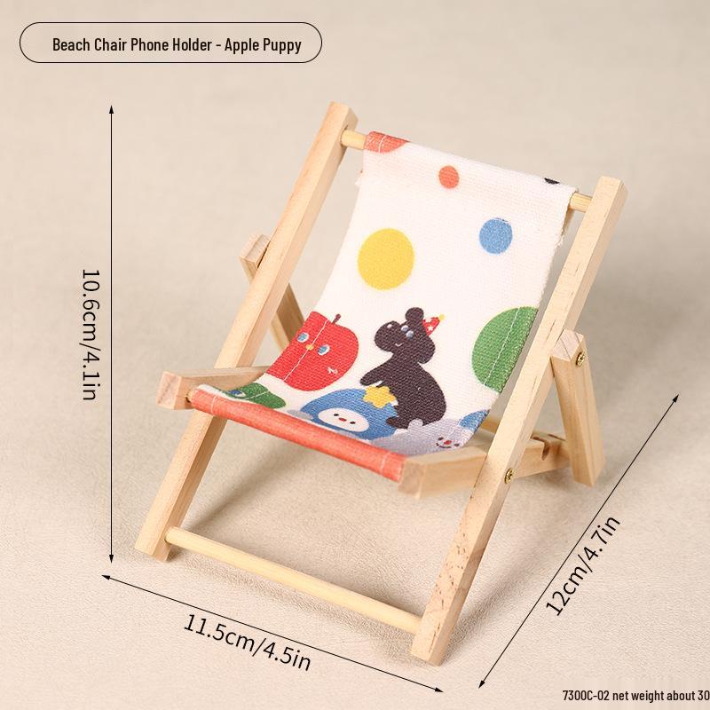 

Creative Wooden Foldable Beach Chair Phone Stand & Photo Holder