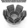 12 protections feutre pour poêles 3 tailles, anti-rayures, séparation ustensiles cuisine maison Label