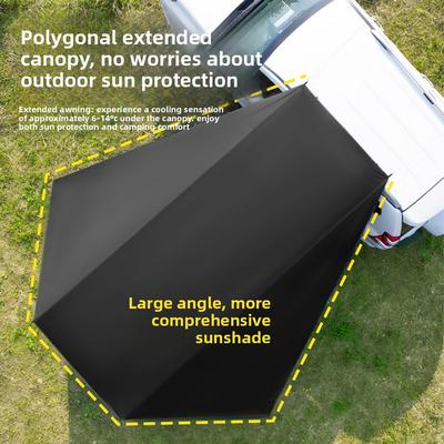 SUV Car Side Canopy Self-driving Tour Suction Cup Sunscreen Silver-coated Vinyl Awning Outdoor Camping Rear Tent